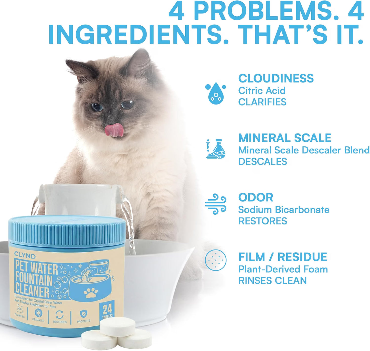 Pet Water Fountain Cleaning Tablets